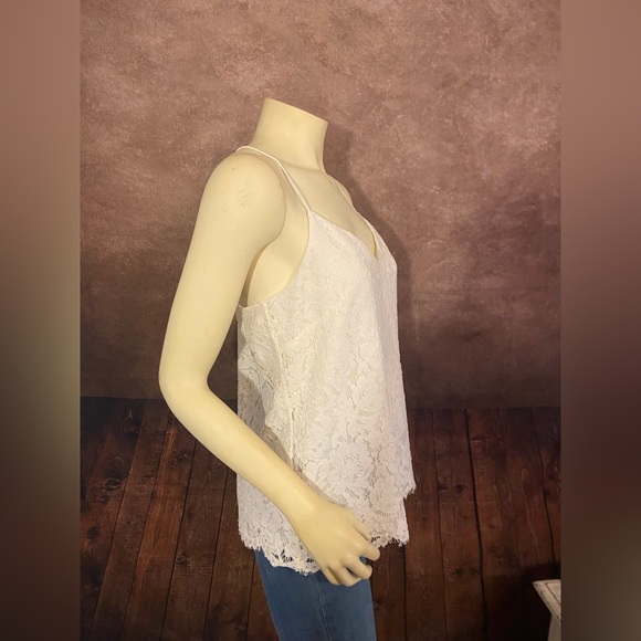 J. Crew~Women’s white lace racer back tank/camisole~size 6T~EUC - Picture 3 of 5